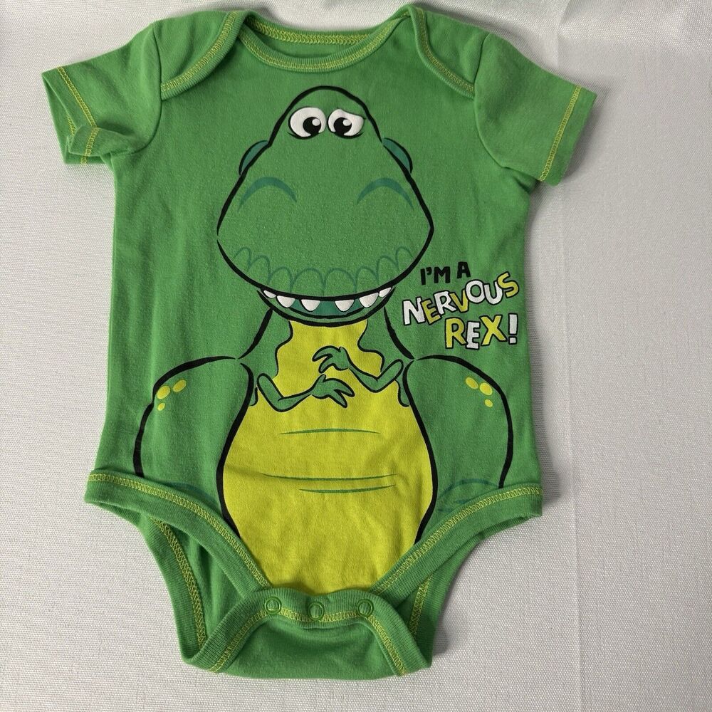 Unisex Infant Disney Baby Toy Story I’m A Nervous Rex Bodysuit Size 18 M Months